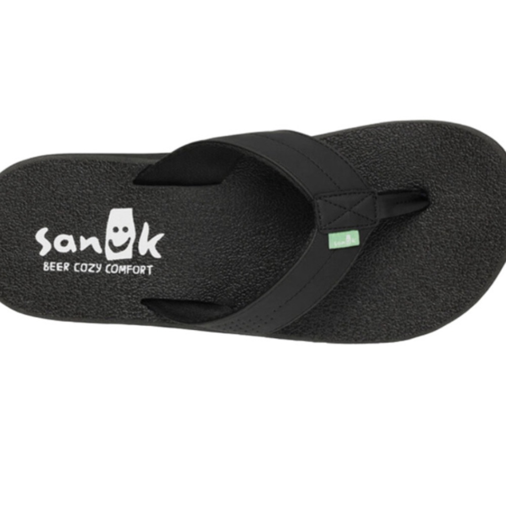 Sanuk Beer Cozy Coaster Flip Flops Mens Size 7 New
